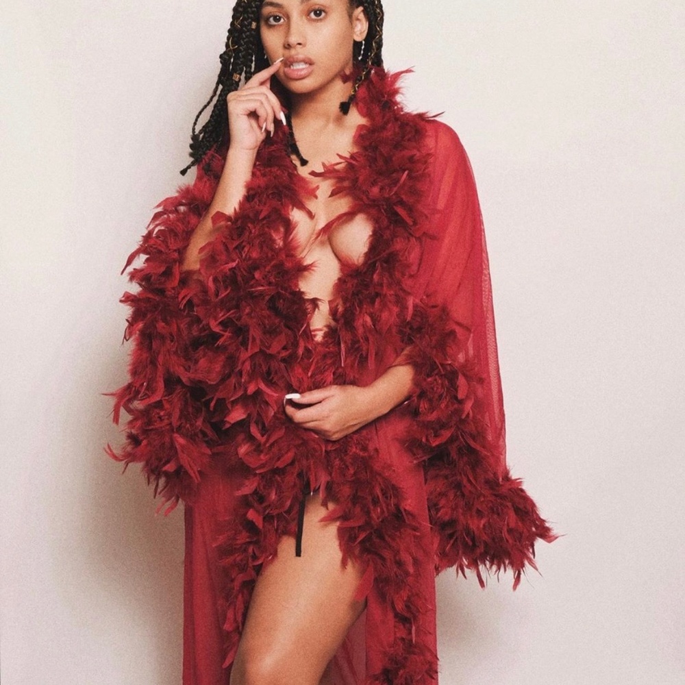 Red 'Feathered' Robe